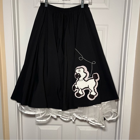 VINTAGE Poodle Skirt Women’s Medium Cruisin USA 90s Pin Up Style 50s 60s Retro - Picture 1 of 9
